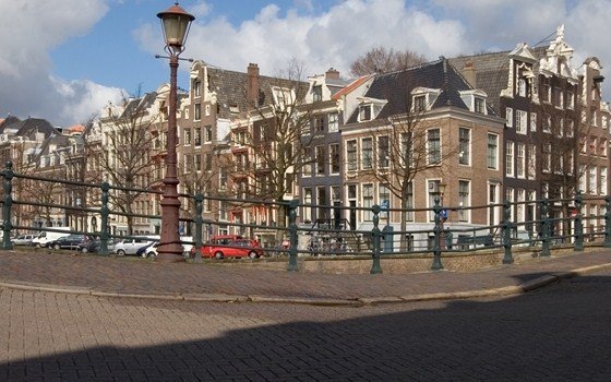 A view on some old houses in Amsterdam