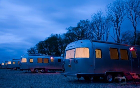 A camp silver camper