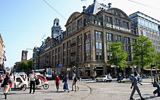The Bijenkorf is a large department store in Amsterdam