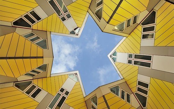 Cube shaped houses in Rotterdam