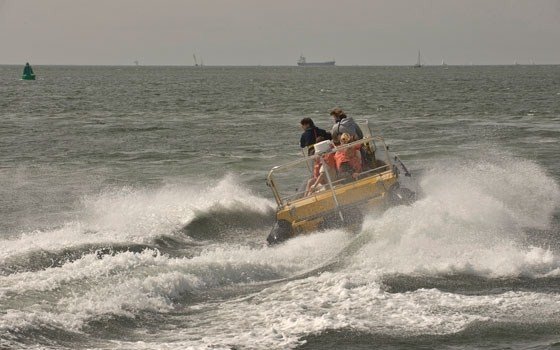 A raft on the waves