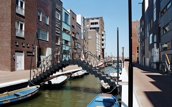 A modern canal in the Eastern docklands 