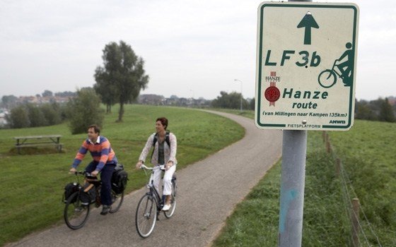 People cycling near an 