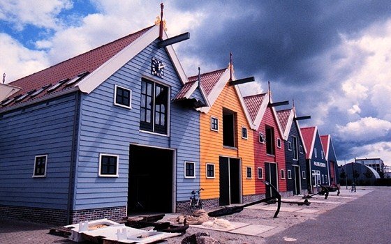 Fisherman houses in the province of Groningen