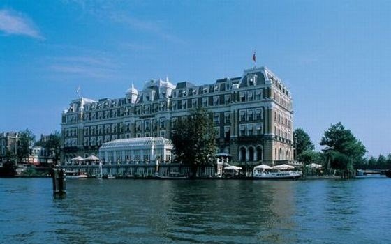 Exterior view of the Amstel hotel in Amsterdam