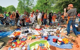 Holland farves orange på nationaldagen
