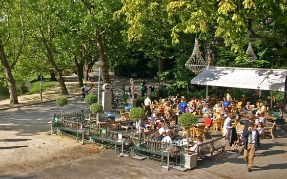 The terrace of cafe Vertigo in the Vondelpark
