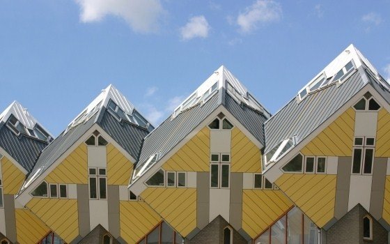 Cube shaped houses in Rotterdam