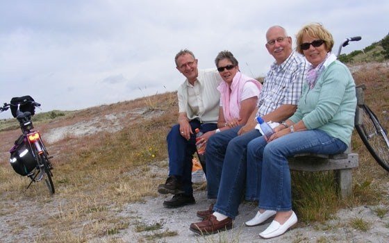 People pausing in the dunes near Bergen aan zee