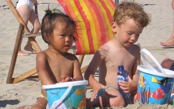 kids on beach