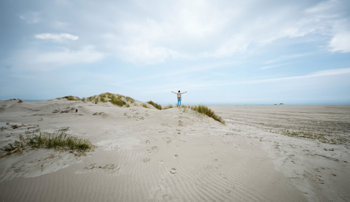 Enjoying the dunes of Schiermonnikoog Friesland