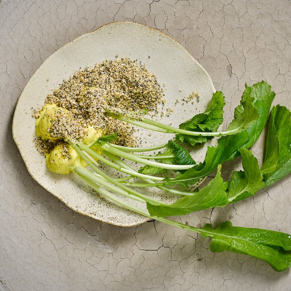 Beautifully presented plate at De Kas Amsterdam