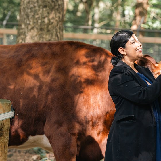 Artist Jalila Essaidi experiments with new materials: clothes made from cow dung