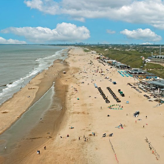 Beach at Bloemendaal at the Sea