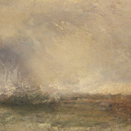 Painting Stormy Sea Breaking on a Shore by Joseph Mallord William Turner