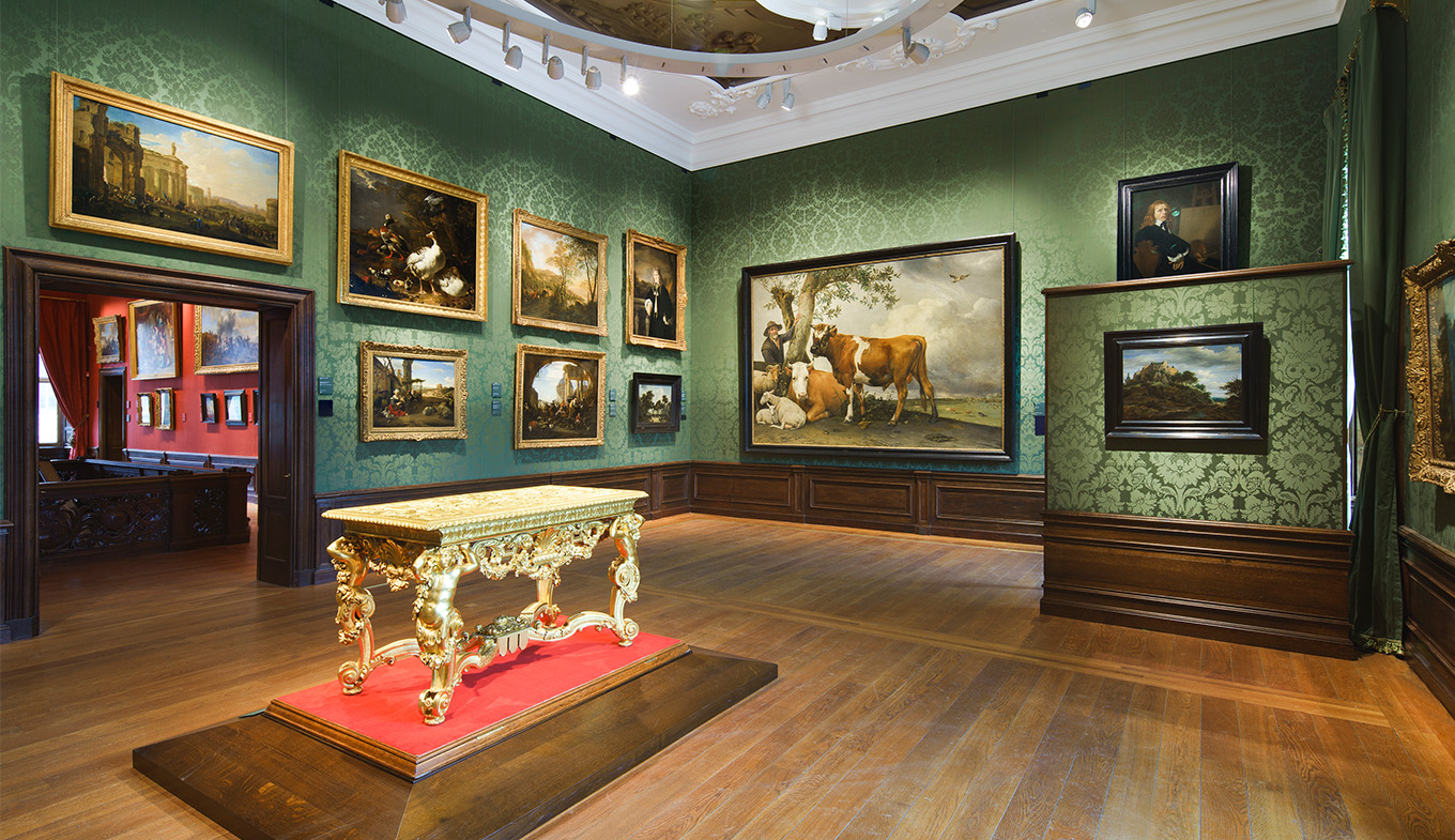 Mauritshuis The Hague interior with painting The Bull Mauritshuis The Hague interior with painting The Bull