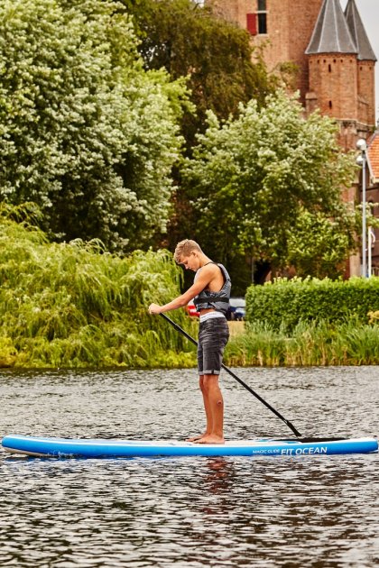 A boy supping in the water of the Hanseatic cities