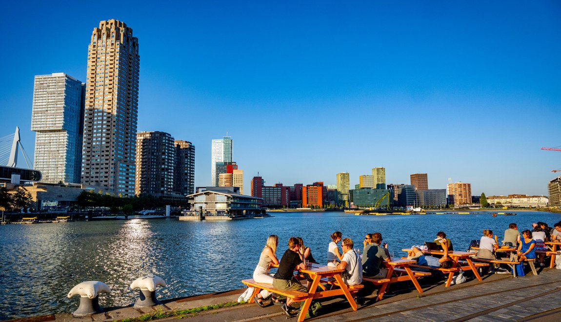 Terrace at Kop van Zuid Rotterdam