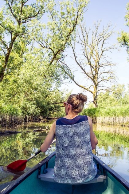 National Park de Biesbosch woman canoeing