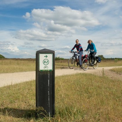 Junction sign on roadside post