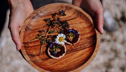 Plate with home-grown food Flevoland