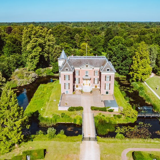 Huis Doorn bird view front - top view