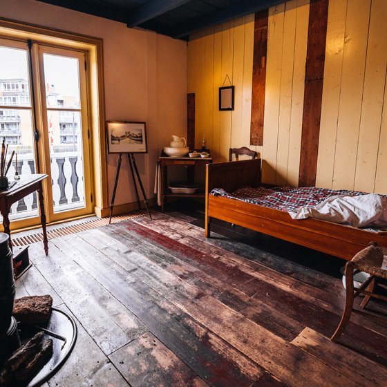 Bedroom of Vincent van Gogh at Van Gogh Huis Nieuw-Amsterdam Veenoord 