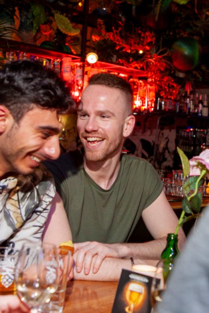 Gaybar Ferry Rotterdam socializing at the bar