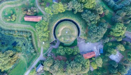 Aerial shot of Fort Everdingen part of Nieuwe Hollandse Waterlinie