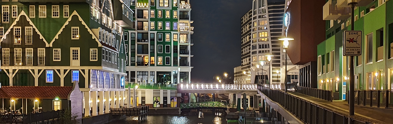 City centre Zaandam by night