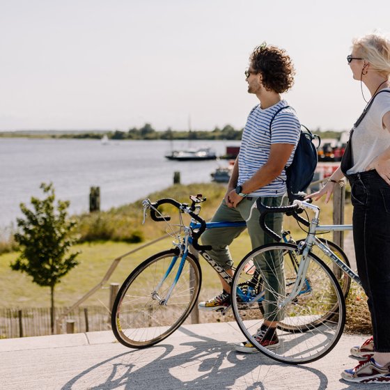 Enjoying the view over Lauwersmeer