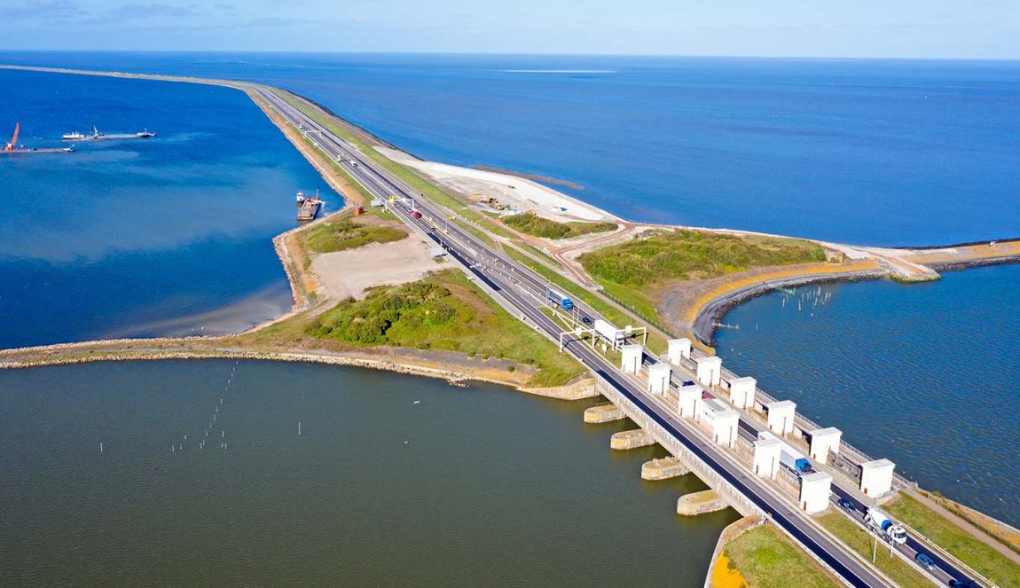 Aerial view Afsluitdijk