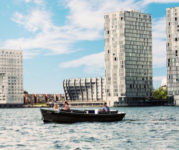 Boating in Almere surrounded by architectural gems