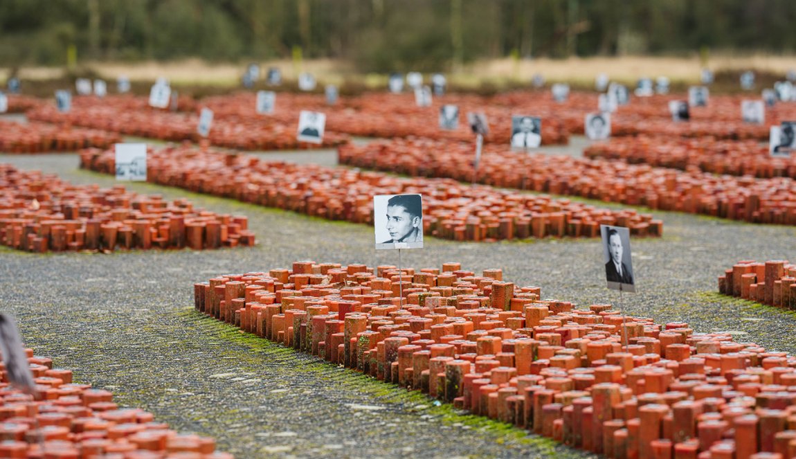 Camp Westerbork Assen 102,000 red memorial stones