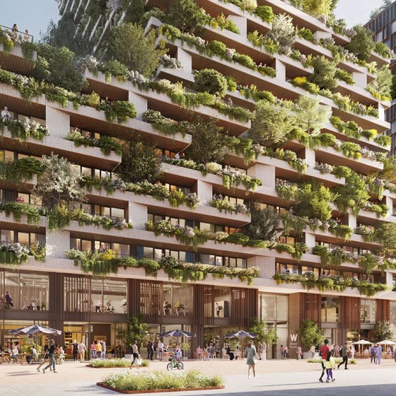 Artist impression Wonderwoods Vertical Forest designed by Stefano Boeri Architetti