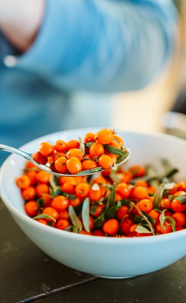 Bowl with own harvest