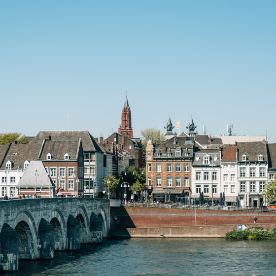 View of St. Servatius Bridge and the Meuse