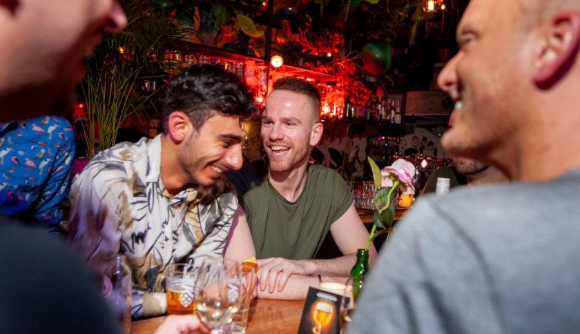 Gaybar Ferry Rotterdam socializing at the bar Gaybar Ferry Rotterdam socializing at the bar