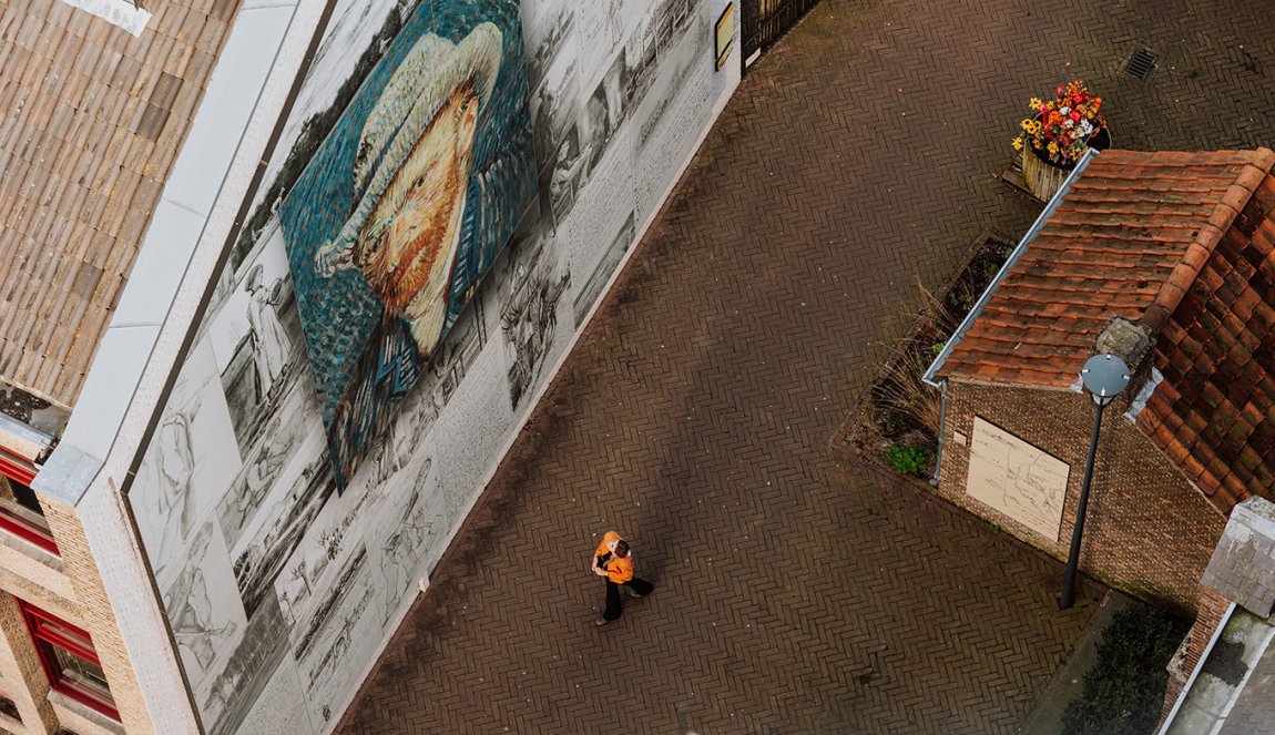 Van Gogh in Brabant church from above Etten-Leur Van Gogh in Brabant church from above Etten-Leur