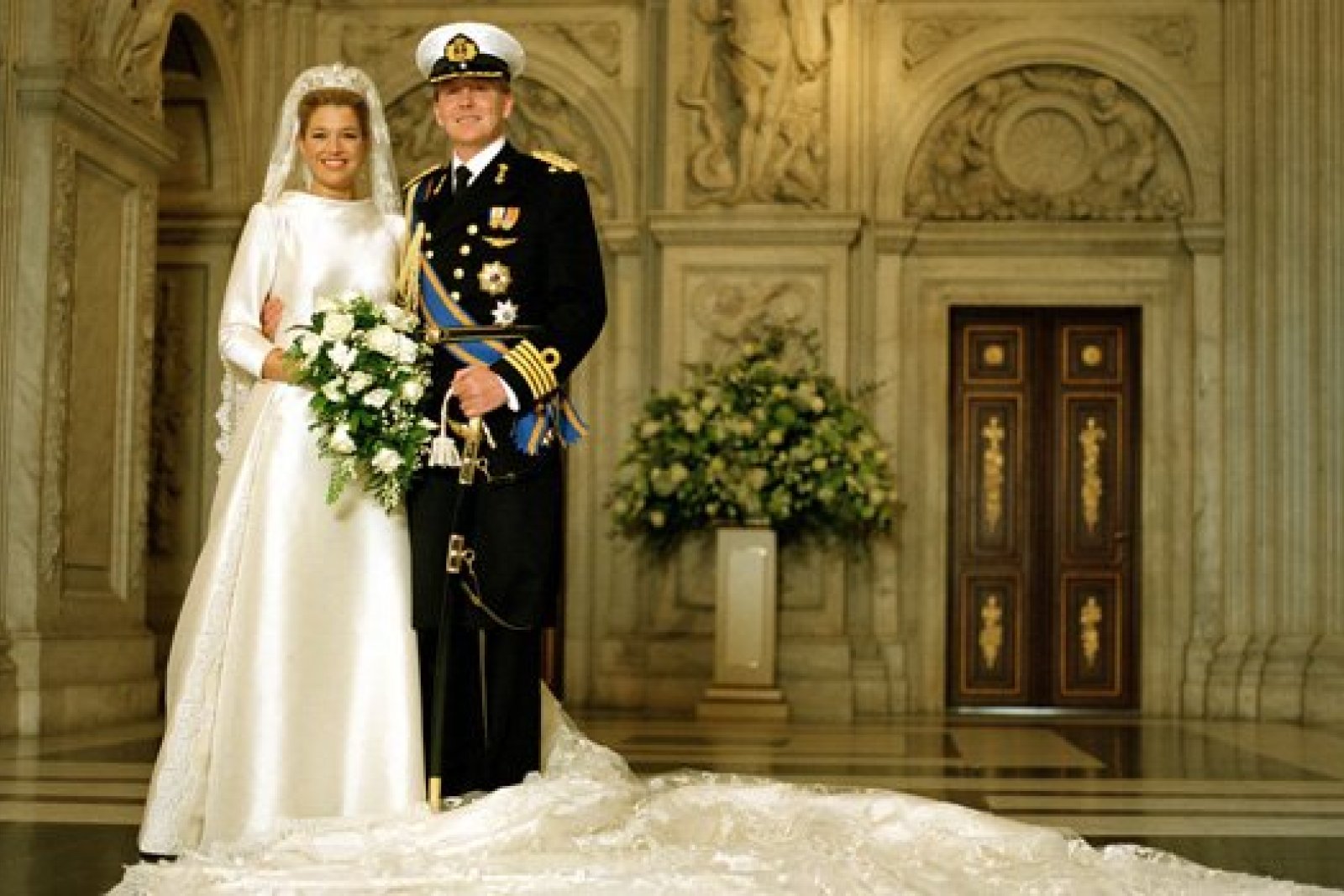 Wedding portret of Prins of Orange and Princess Máxima