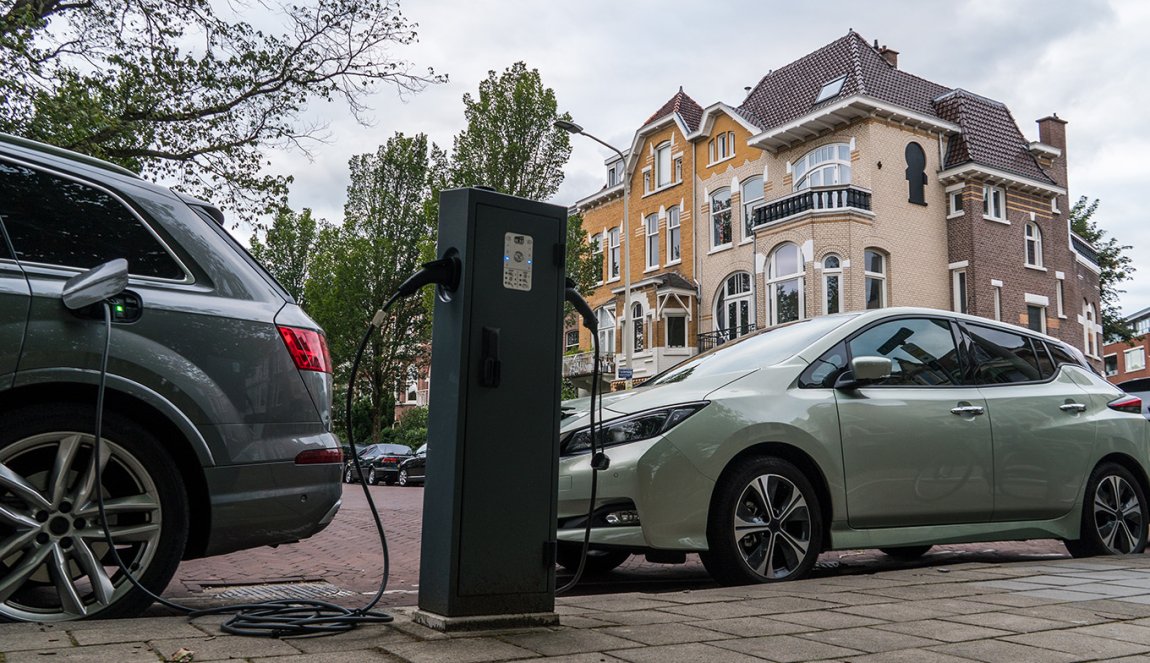 Electric vehicle service equipment on the streets of Netherlands