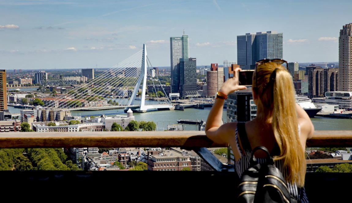 View on Erasmusbrug from Euromast