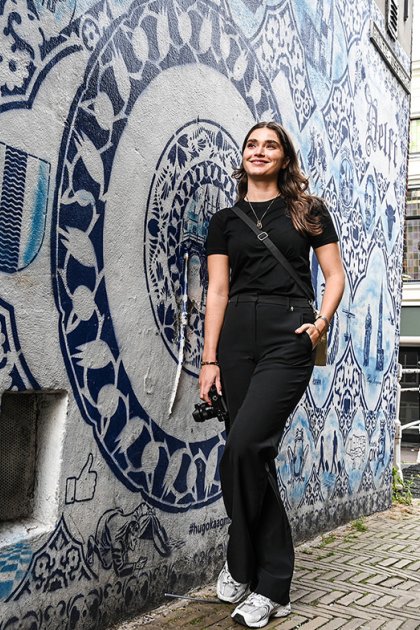 Delft Bonte Ossteeg, side street Markt