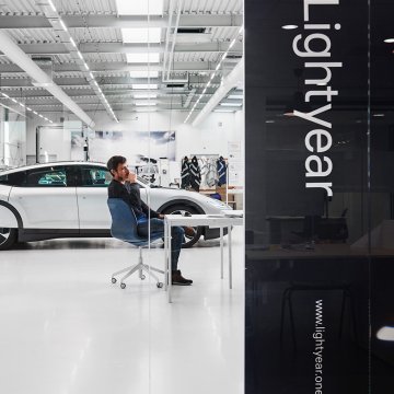 LightYear solar powered vehicle with CEO Lex Hoefsloot