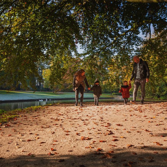 Family enjoying the city park in Enschede