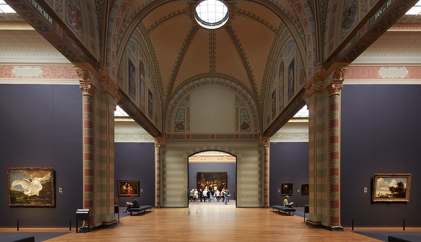 The Gallery of Honour at the Rijksmuseum, Amsterdam, with a view of The Night Watch
