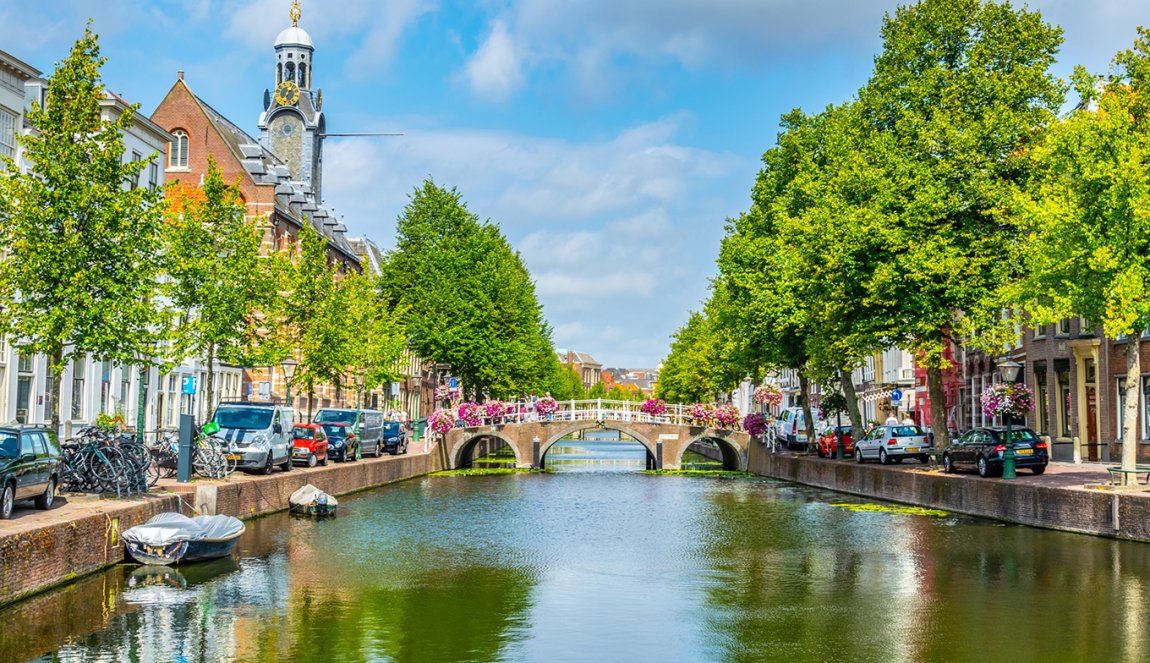 Canal in Leiden Canal in Leiden