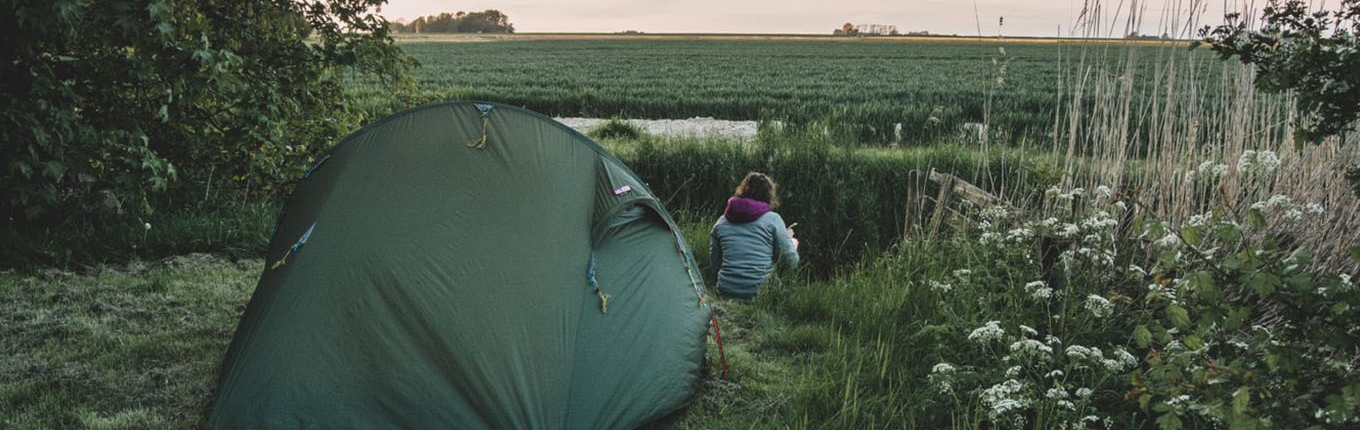 Spending the night in a tent in nature Spending the night in a tent in nature