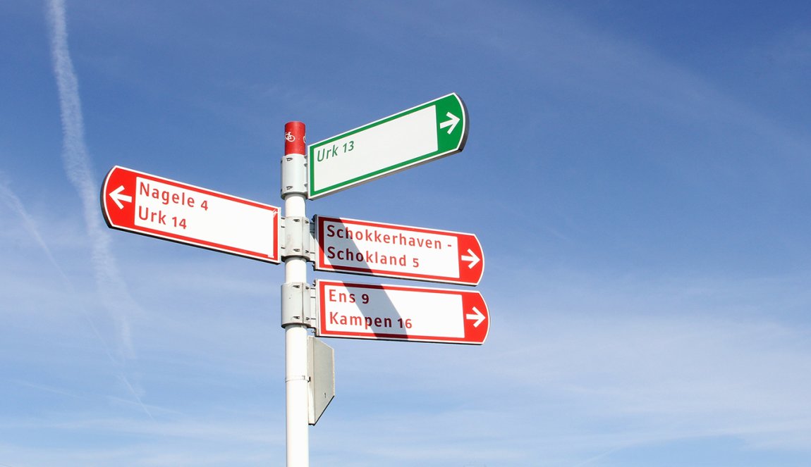 Dutch cycling route signage Dutch cycling route signage