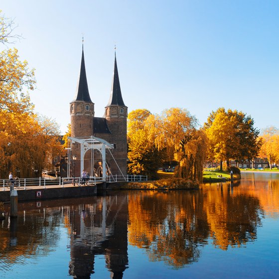 Oostpoort Delft in autumn 